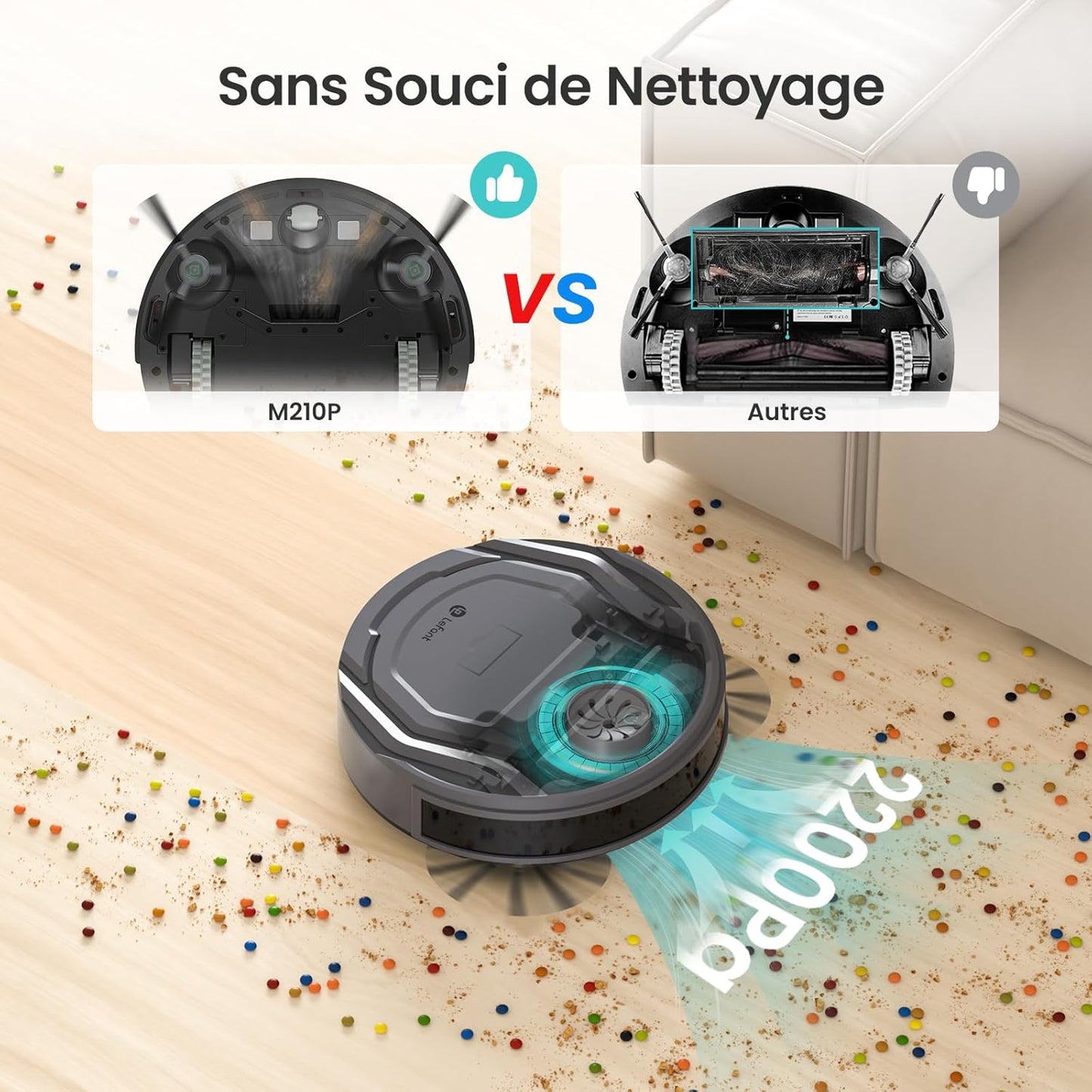 Lefant M210 Pro Aspirateur Robot
