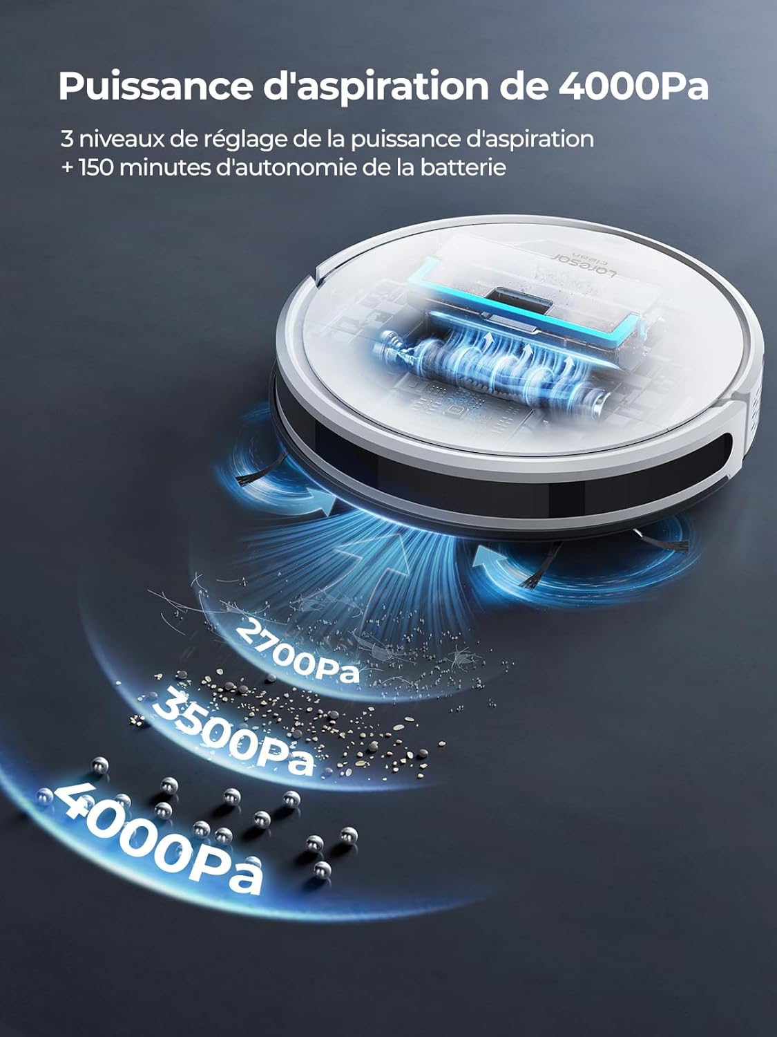 Laresar Evol 3s - Robot Aspirateur Laveur 3 En 1